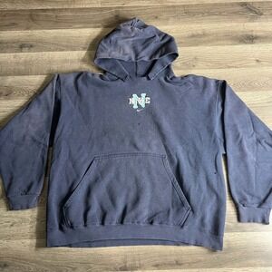 VTG Nike Hoodie Mens XL Center Swoosh Spellout Distressed Faded 90s Made in USA